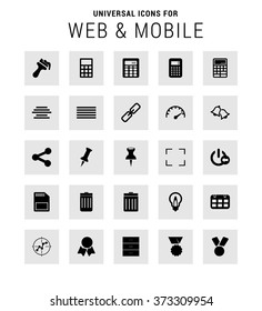 Set of 25 Universal icons