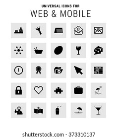 Set of 25 Universal icons