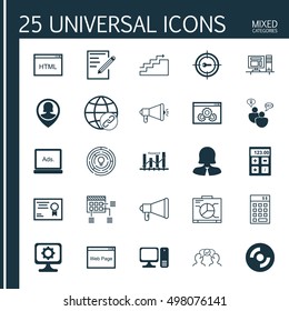 Set Of 25 Universal Icons On Media Campaign, Digital Media, Investment And More Topics