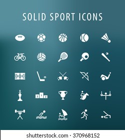 Set of 25 Universal Sport Icons. Isolated Elements.