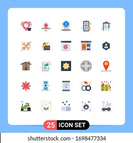 Set of 25 Vector Flat Colors on Grid for care; vaccine; earth; medicine; drug Editable Vector Design Elements