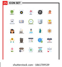 Conjunto de 25 colores planos vectoriales en la rejilla para la casa; esperma; alimentos; sexual; Elementos de diseño de vectores editables para adultos