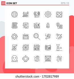 Set of 25 Vector Lines on Grid for dealer; estate; announce; broker; detail Editable Vector Design Elements