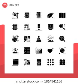 Set of 25 Vector Solid Glyphs on Grid for pad; map; mobile; location; growth Editable Vector Design Elements