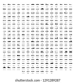 Set of 277 City Silhouette from Asia ( Phnom Penh, Beijing, China, Russia, Turkey, India, Moscow, Japan, Tokyo, Cairo, Egypt, Indonesia, Jakarta, Jerusalem, Pyongyang, North Korea, Seoul, Malaysia )