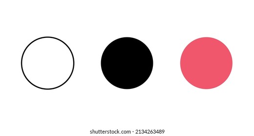 set of 2d circle shape in mathematics