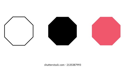 set of 2d octagon shape in mathematics