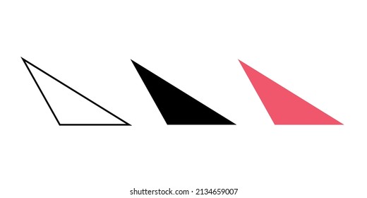 set of 2d scalene triangle shape in mathematics