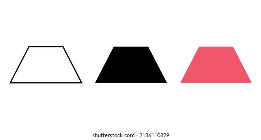 set of 2d trapezium shape in mathematics