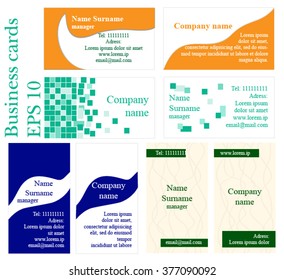 Set of 2-side business cards/ Vector