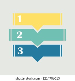 Set of 3 abstract colorful divided banners