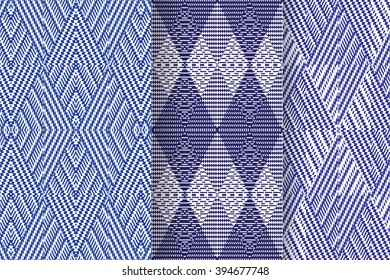Set of 3 Abstract patterns. Seamless  geometric  illustration, cloth vector backgrounds, fabric textile pattern