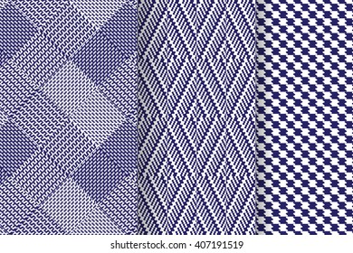 Set of 3 Abstract patterns. Seamless  geometric  illustration, cloth vector backgrounds, fabric textile pattern