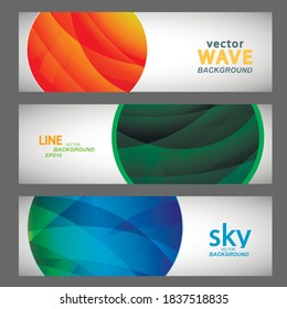 Set 3 abstract pictures of bright color