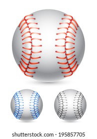 Set of 3 baseball balls.