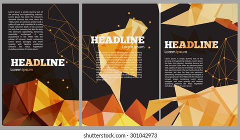 Set of  3 Brochure Design Templates