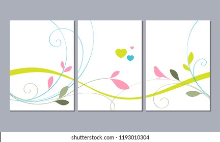 Set of 3 canvases for wall decoration in the living room, office, bedroom, kitchen, office. Home decor of the walls. Floral background with flowers of zinnia. Element for design.