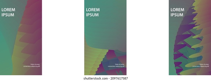 A set of 3 celestial abstract backgrounds with cosmic patterns, perfect for space exploration branding, sci-fi media, and astronomy-themed projects (editable vector format)