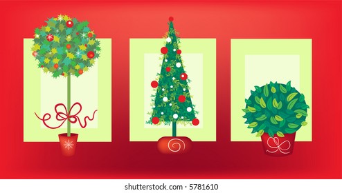 Set of 3 christmas trees