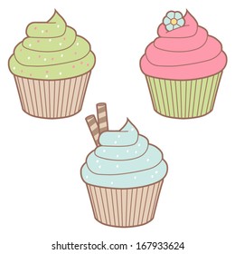 Set of 3 Cupcakes