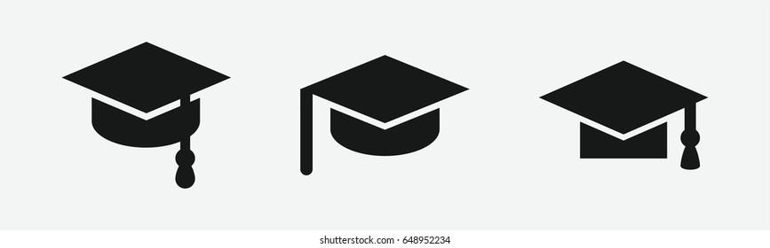 Set of 3 filled academicicons