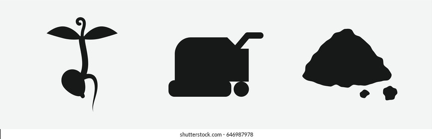 Set of 3 filled agricultureicons