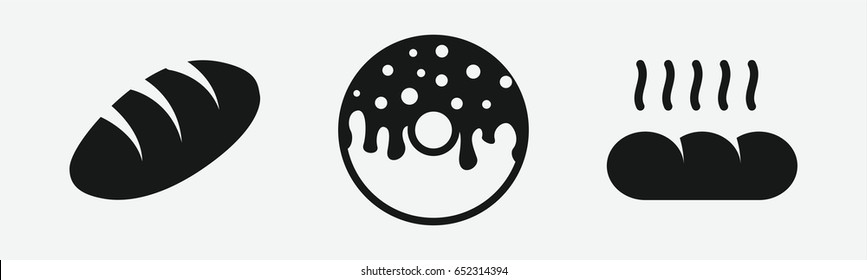 Set of 3 filled bakeicons