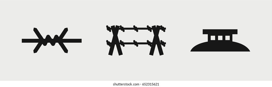 Set of 3 filled barbicons
