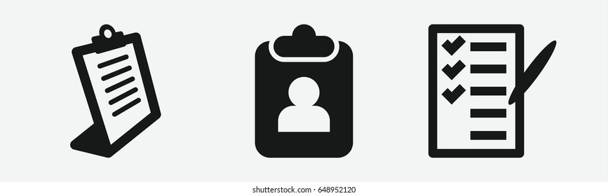 Set of 3 filled checkboxicons