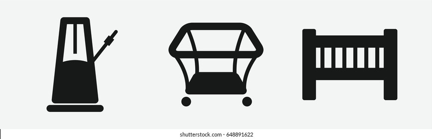 Set of 3 filled cradleicons