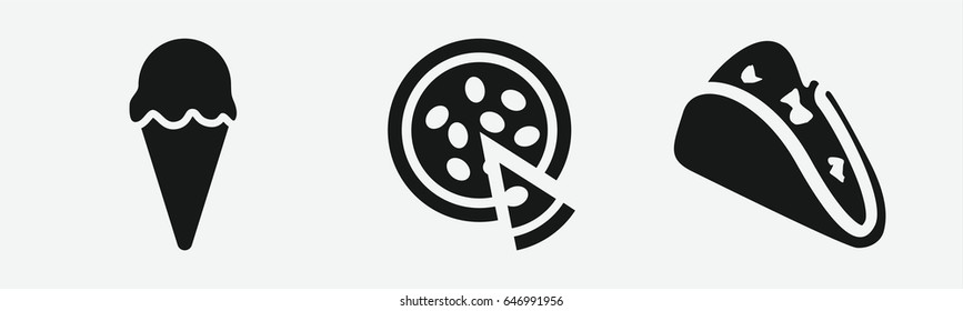 Set of 3 filled cuisineicons