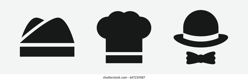 Set of 3 filled culinaryicons