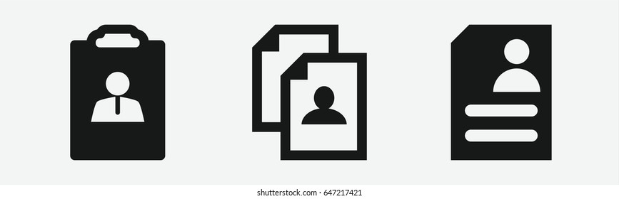 Set of 3 filled cvicons