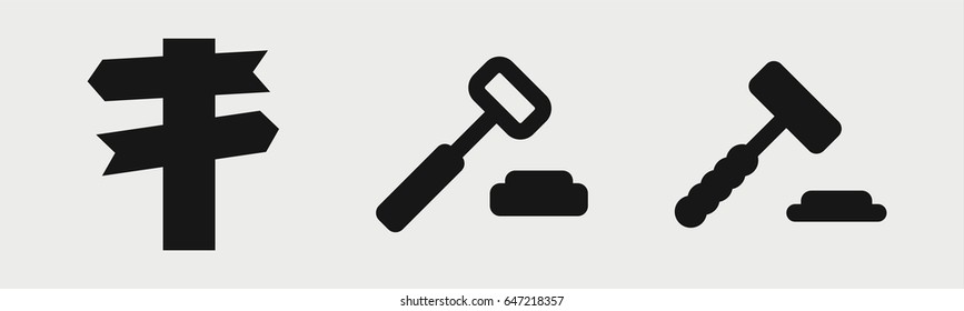 Set of 3 filled decisionicons