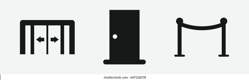Set of 3 filled entryicons