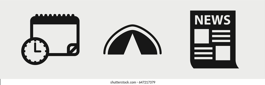 Set of 3 filled eventicons
