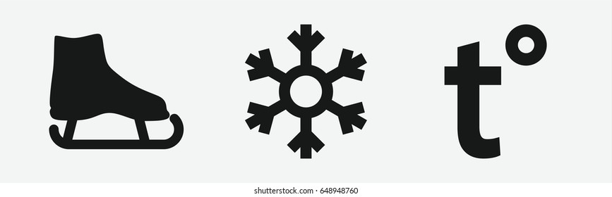 Set of 3 filled freezeicons