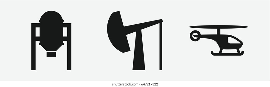 Set of 3 filled fuelicons