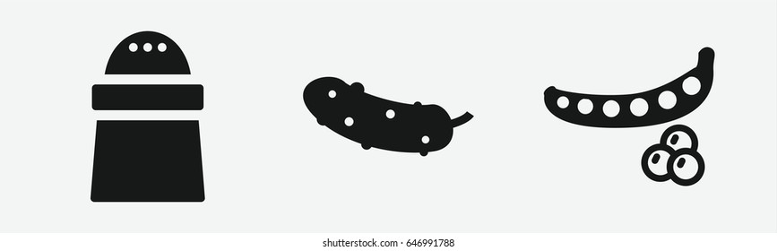 Set of 3 filled ingredienticons