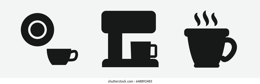 Set of 3 filled latteicons