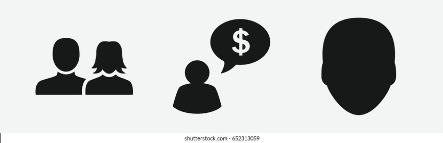 Set of 3 filled profileicons