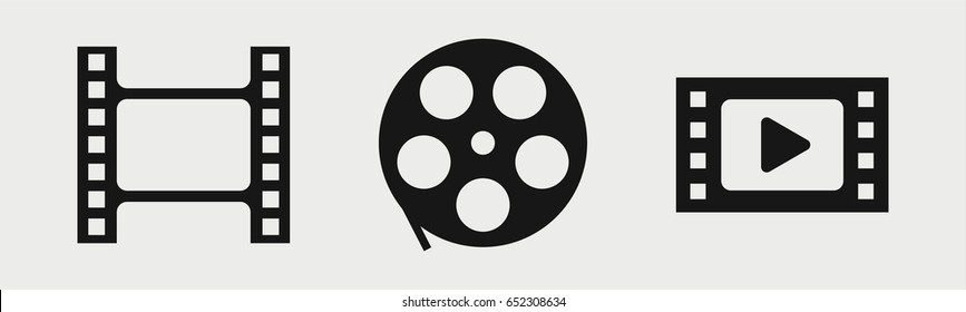 Set of 3 filled reelicons