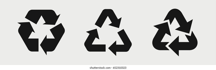 Set of 3 filled reuseicons