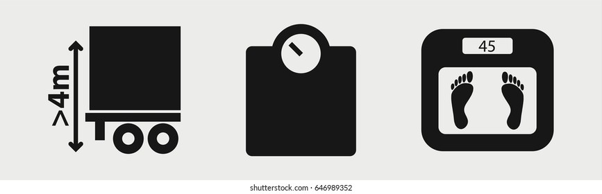 Set of 3 filled scalesicons