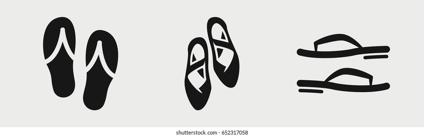 Set of 3 filled slippericons