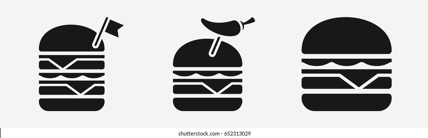 Set of 3 filled tomatoicons