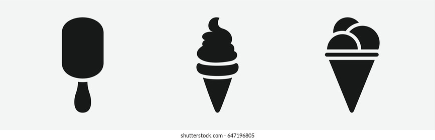 Set of 3 filled vanillaicons