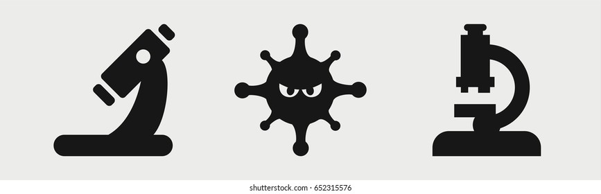Set of 3 filled virusicons