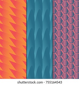 Set of 3 Geometric Patterns