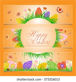 Set of 3 Happy Easter Banners 